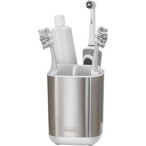 EasyStore Stainless-Steel Toothbrush Holder Bathroom Storage Organizer